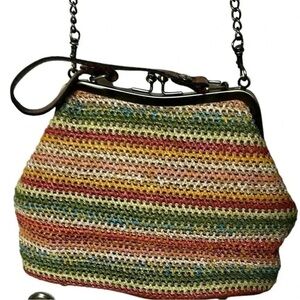 Patricia Nash satchel,purse,Laureana.Coral  multi Spanish ,woven,zig zag,boho